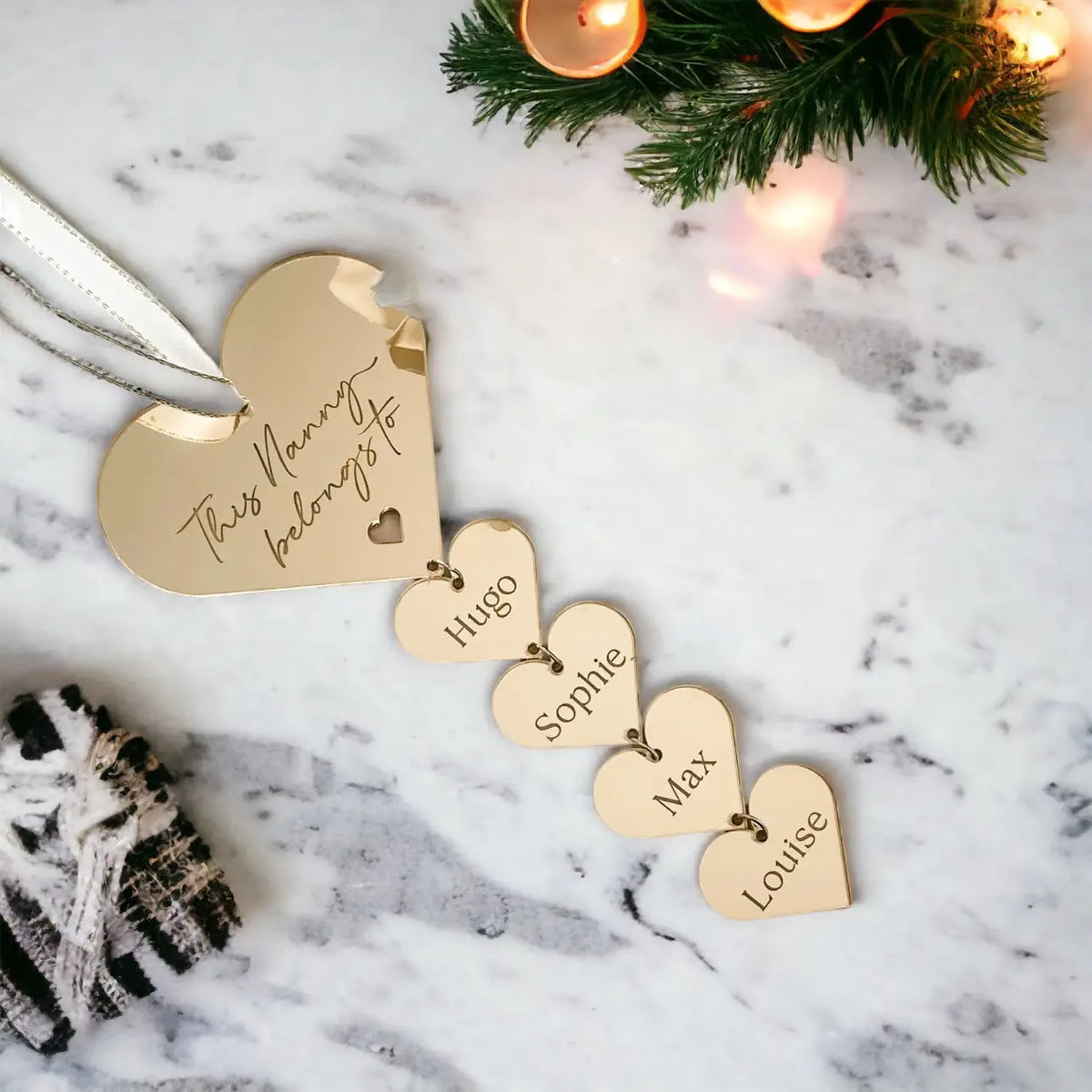 Personalised heart gift – luxury nanny | custom keepsake made in uk