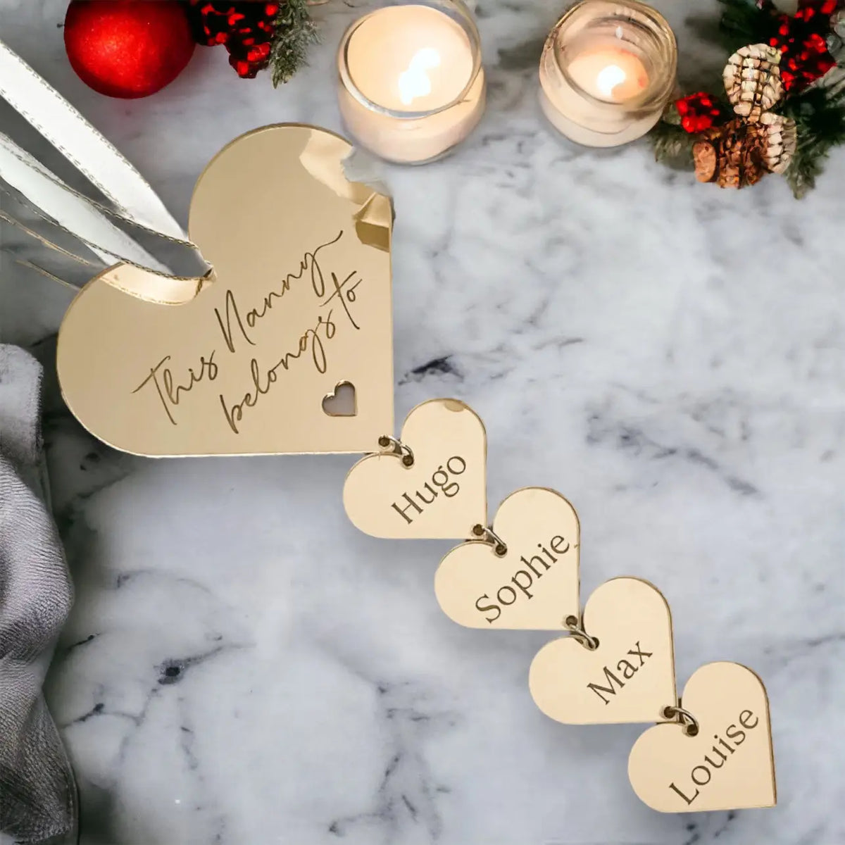 Personalised heart gift – luxury nanny | custom keepsake made in uk