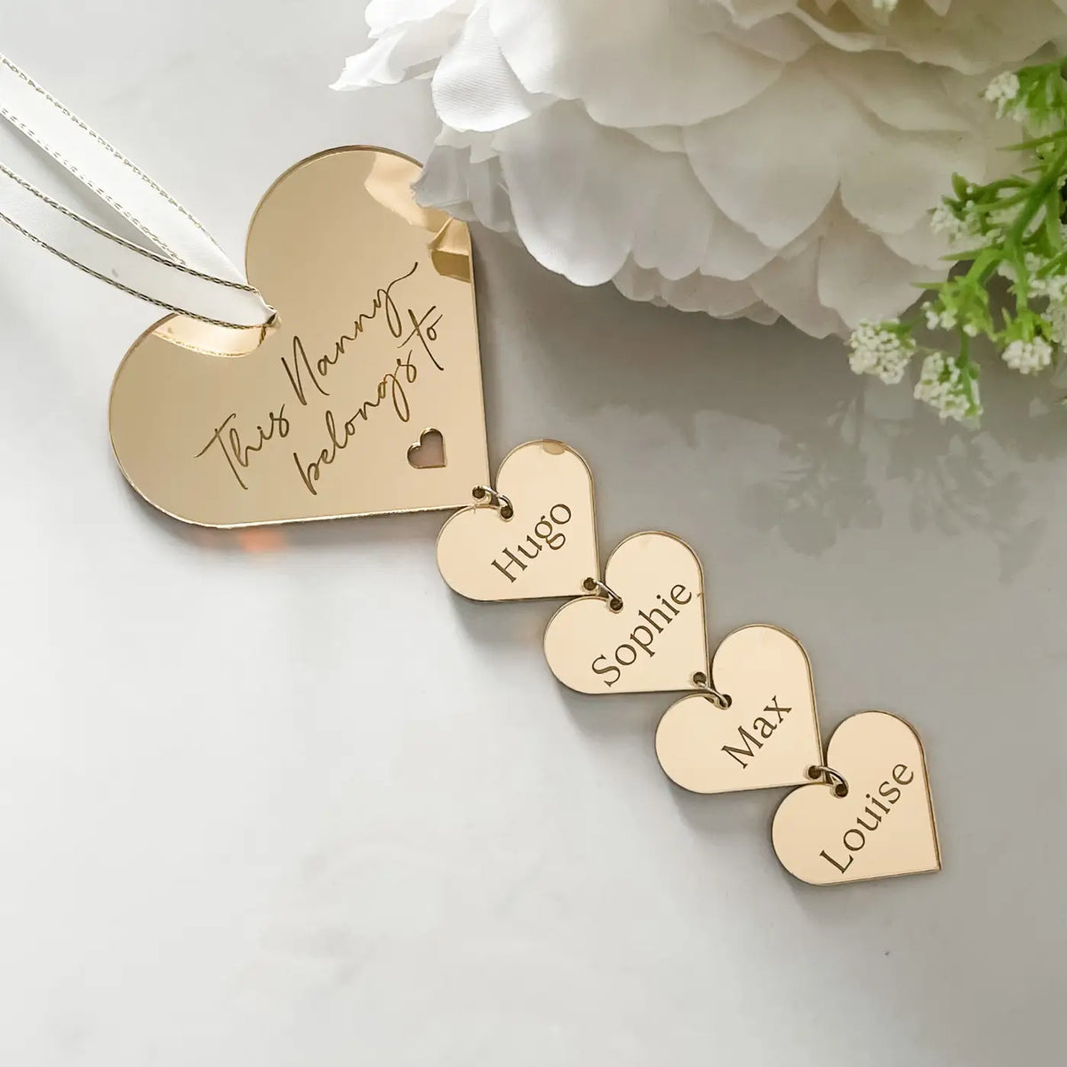 Personalised heart gift – luxury nanny | custom keepsake made in uk