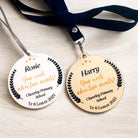 Personalised leavers medal – precision cut | engraved keepsake gift uk