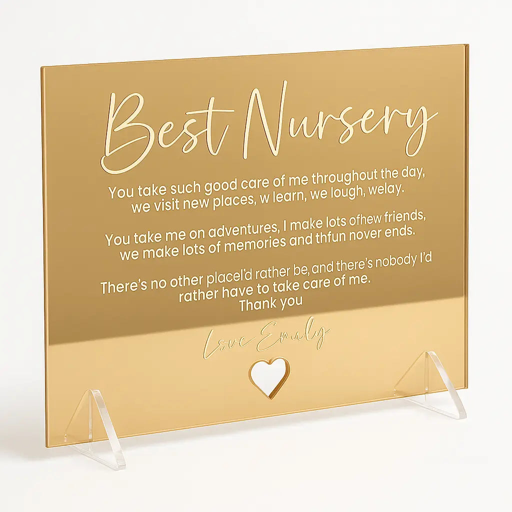 Personalised mirror card – luxury custom acrylic & wooden greeting cards