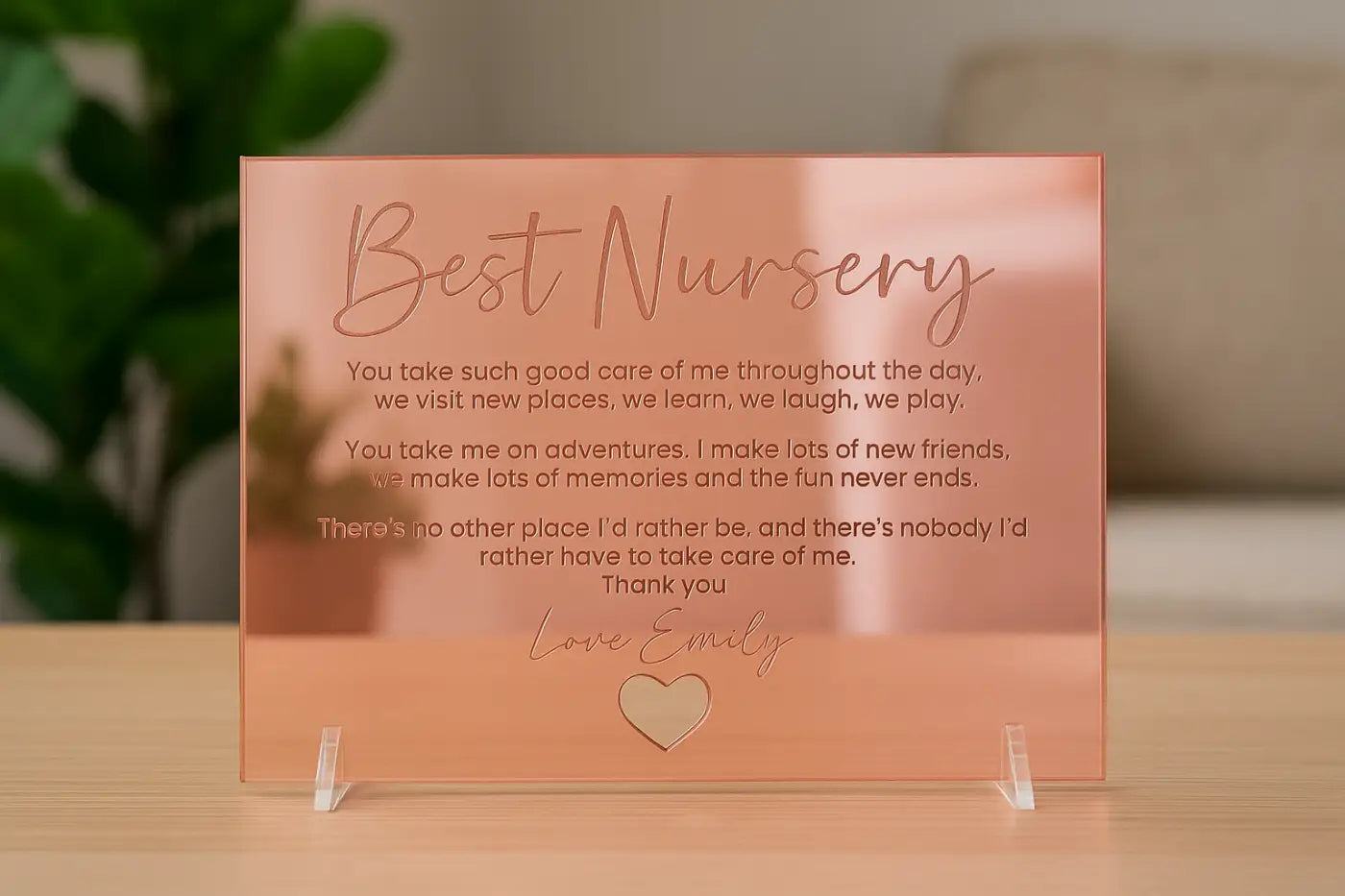 Personalised mirror card – luxury custom acrylic & wooden greeting cards