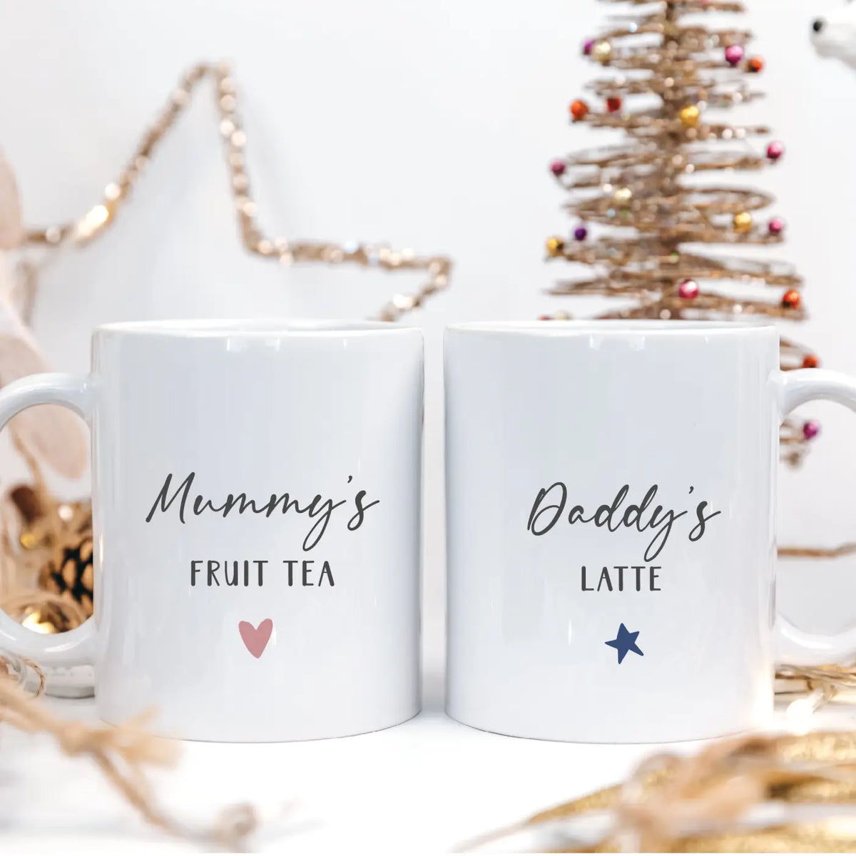 Personalised mug set – luxury ceramic custom coffee mugs for grandad & nanny gifts