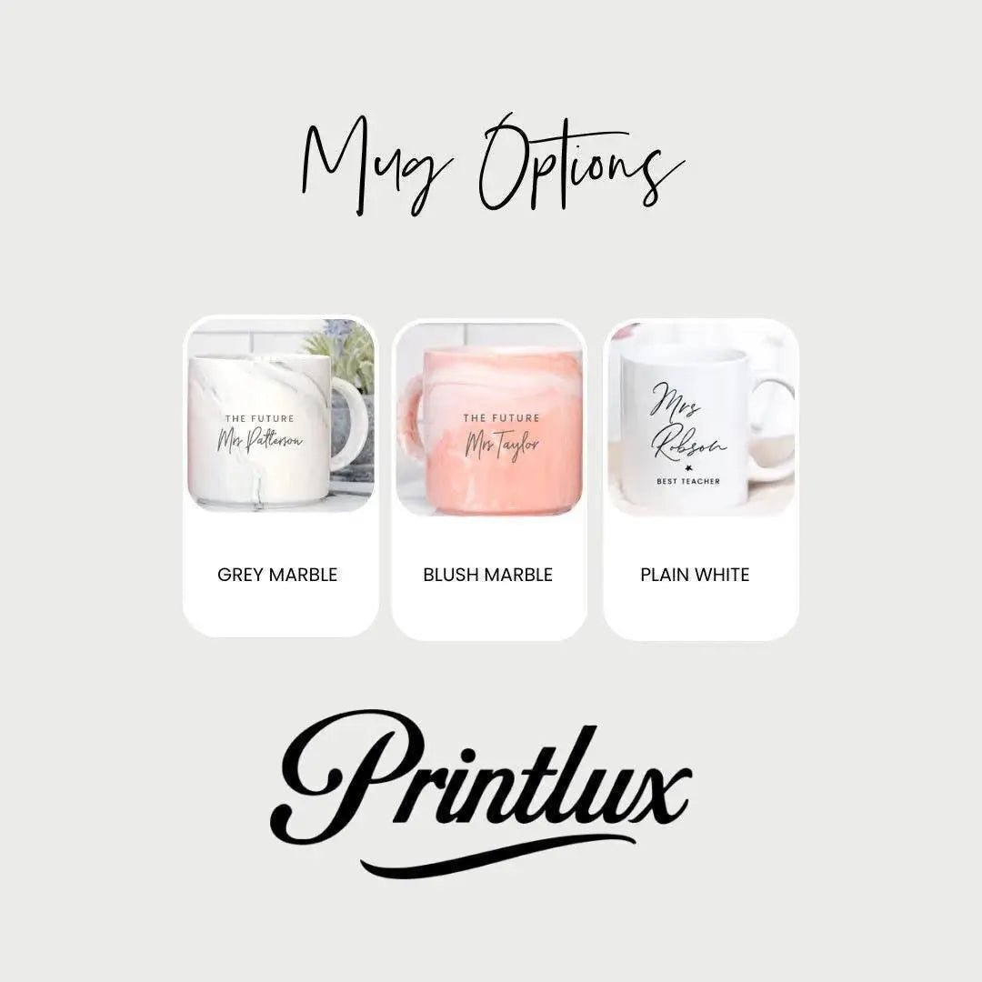Personalised Nanny Mug: Marble Effect for birthday and celebration gifts