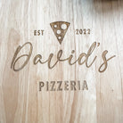 Personalised pizza board – luxury wooden cutting & serving for men