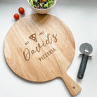 Personalised pizza board – luxury wooden cutting & serving for men