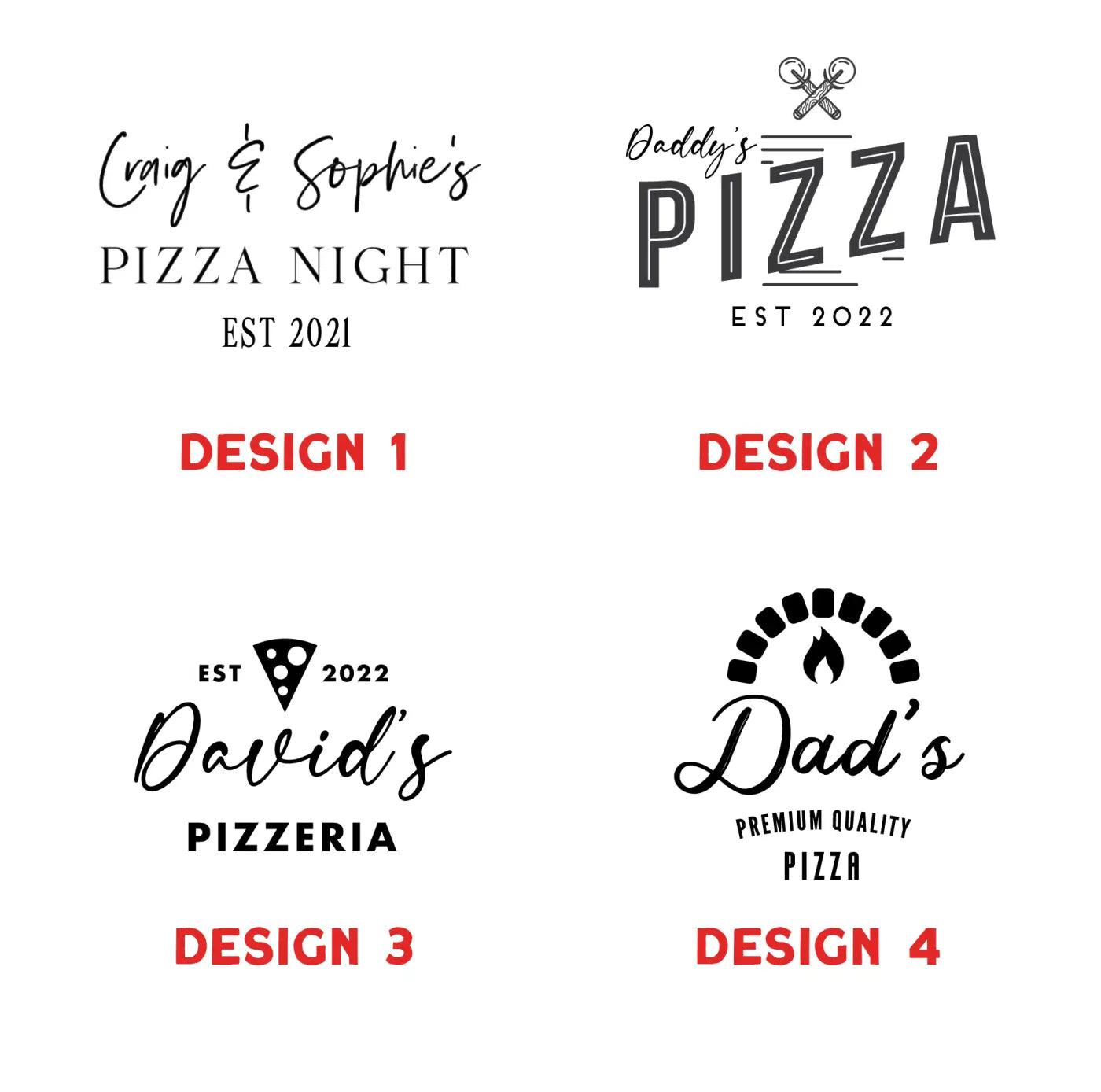 Personalised pizza board – luxury wooden cutting & serving for men