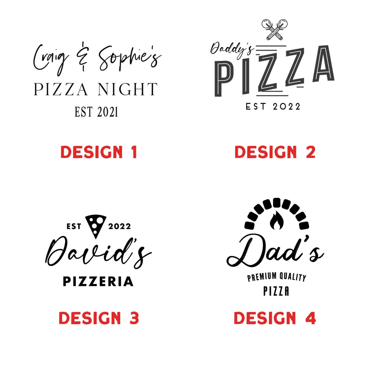 Personalised pizza board – luxury wooden cutting & serving for men