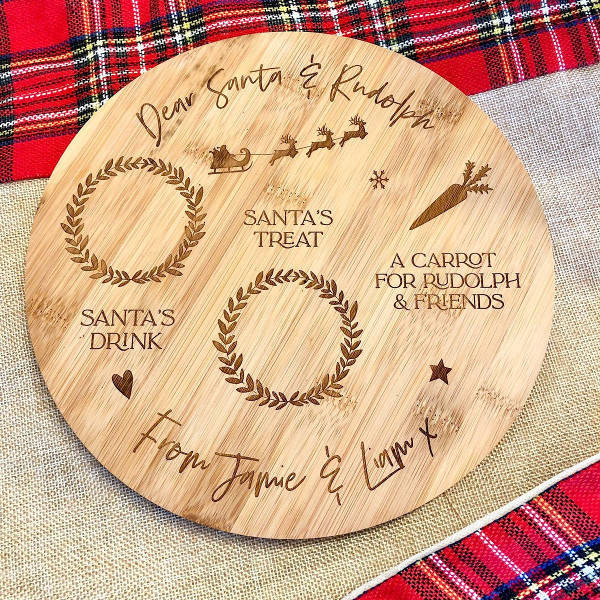 Personalised Santa Board for Christmas Eve celebrations