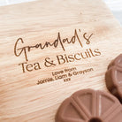 Personalised tea board – luxury biscuit & custom tray gift