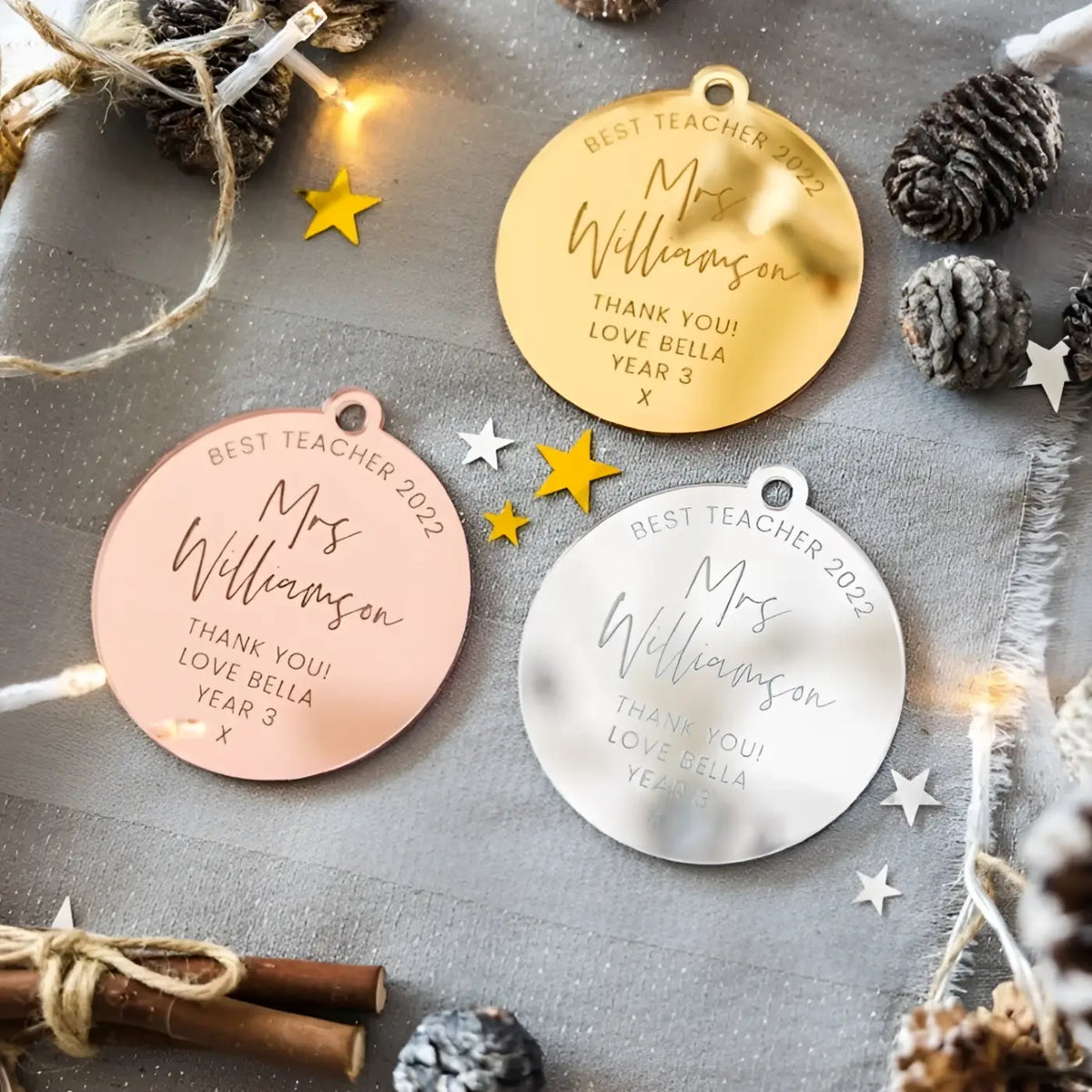 Personalised teacher gift – luxury custom engraved acrylic plaque