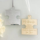 Personalised teacher gift - luxury jigsaw hanging tag | custom keepsake uk