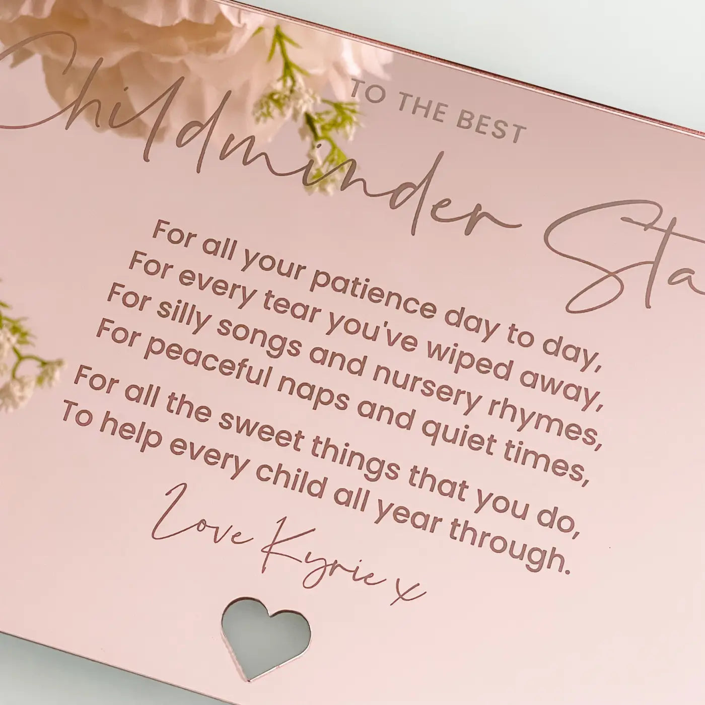 Personalised thank you card – luxury precision cut cards | custom acrylic gifts