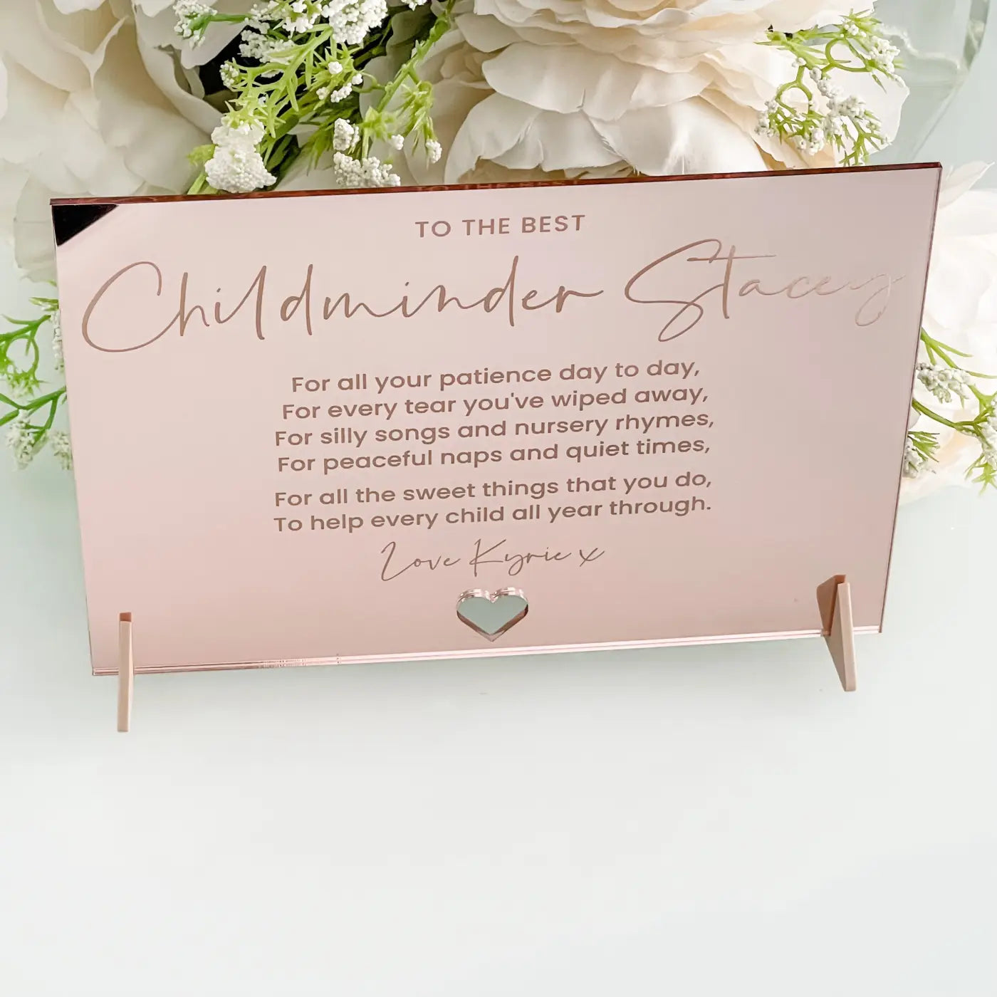 Personalised thank you card – luxury precision cut cards | custom acrylic gifts