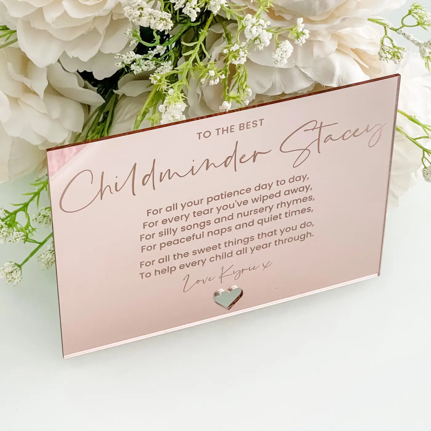Personalised thank you card – luxury precision cut cards | custom acrylic gifts