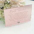 Personalised thank you card – luxury teacher appreciation | gold mirror finish