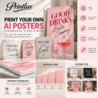 Custom printed AI artwork posters and signs for poster and sign printing