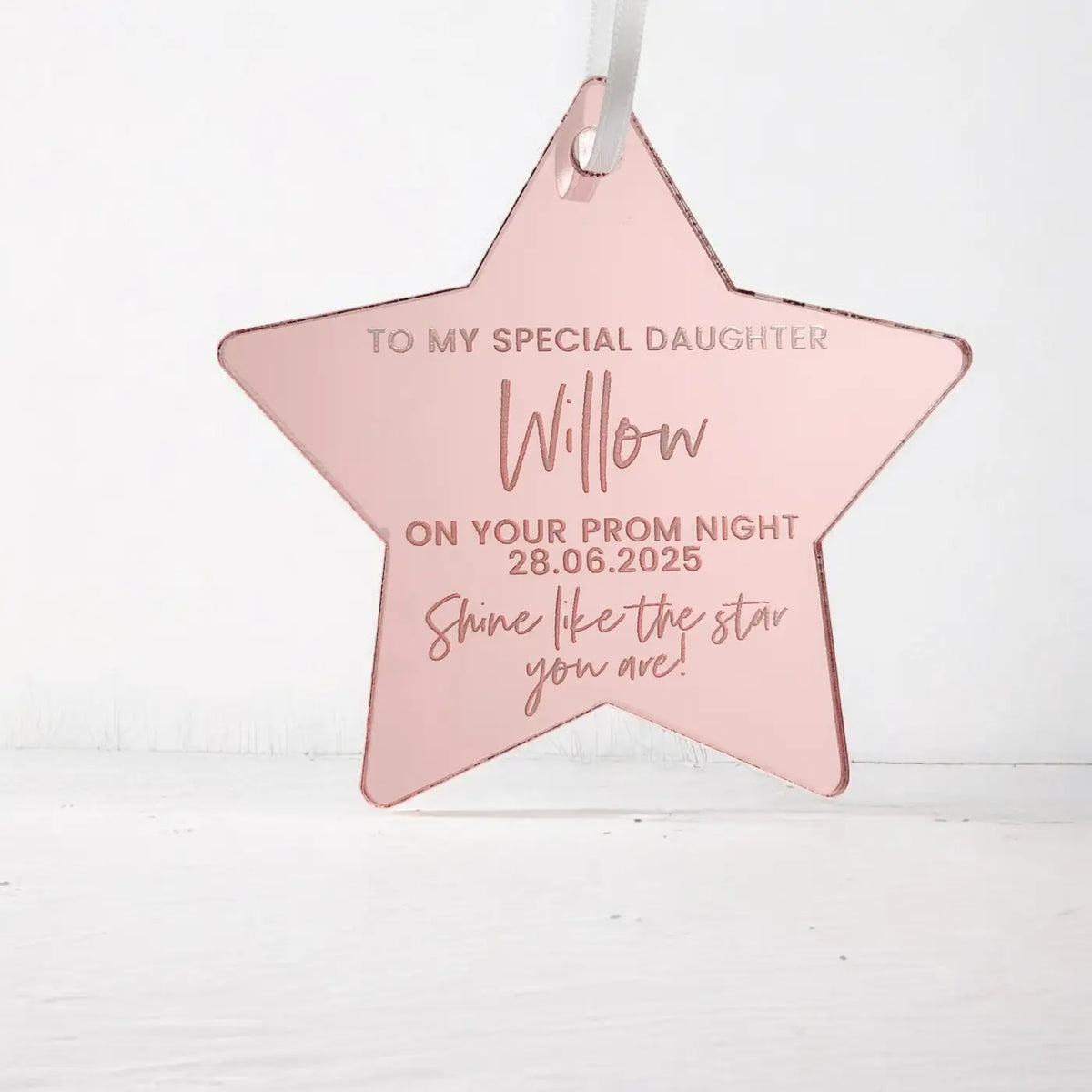 Prom star gift – luxury personalised | engraved keepsake award