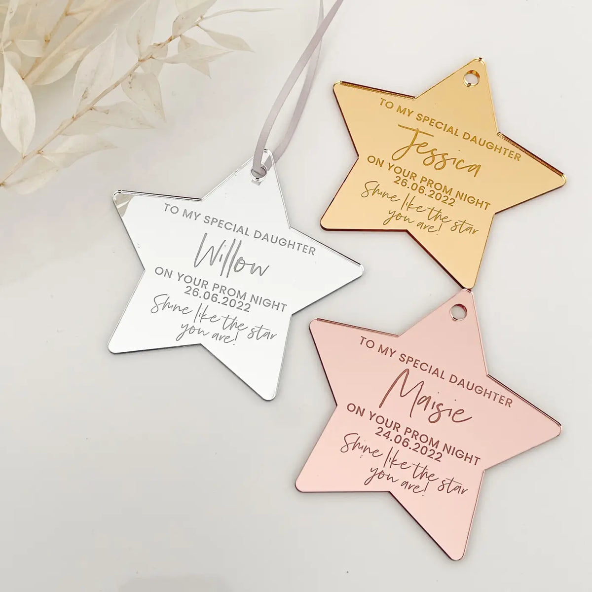 Prom star gift – luxury personalised | engraved keepsake award