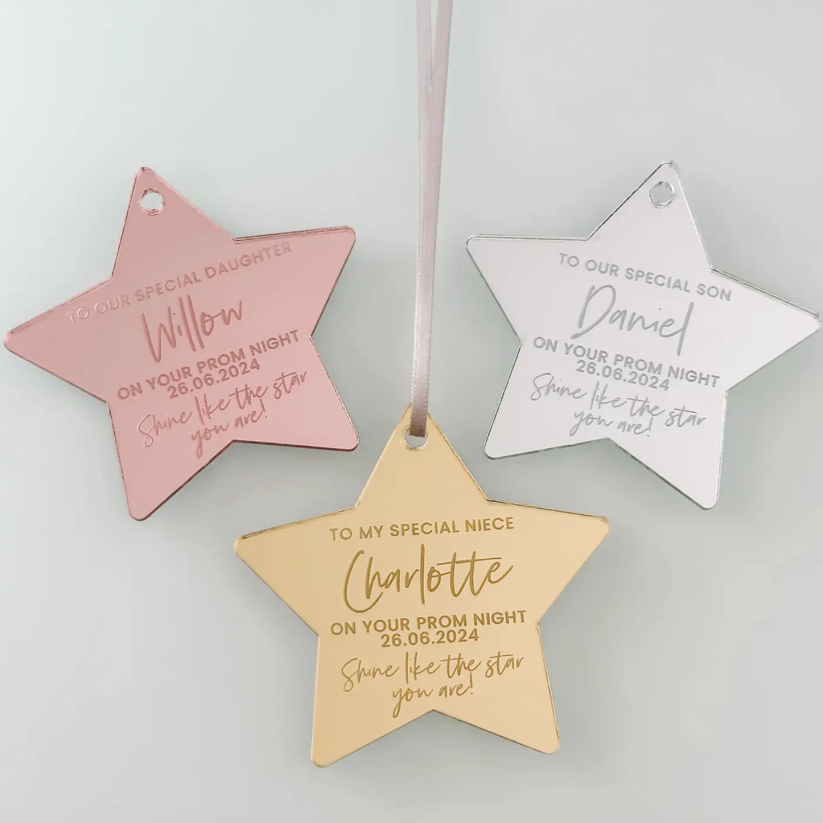 Prom star gift – luxury personalised | engraved keepsake award