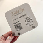 Qr nfc payment sign – custom acrylic | contactless pay display & branding