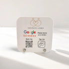 Qr nfc review sign – custom acrylic contactless feedback display | luxury plaque