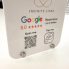 Qr nfc review sign – custom acrylic contactless feedback display | luxury plaque