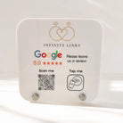 Qr nfc review sign – custom acrylic contactless feedback display | luxury plaque