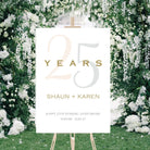 Silver wedding anniversary sign – luxury personalised event on premium foamboard