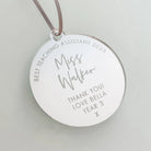 Teaching assistant tag – luxury personalised hanging gift | custom acrylic & wood
