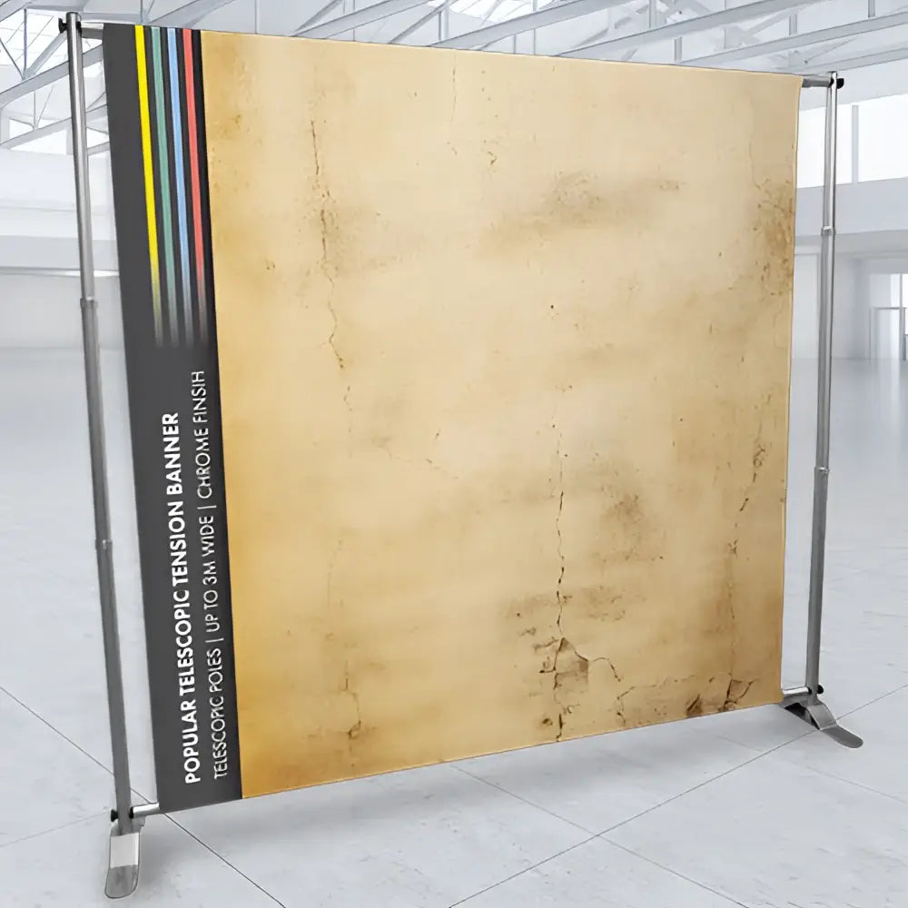 Telescopic tension banner | grand format display 1500mm x 2160mm – portable stand
