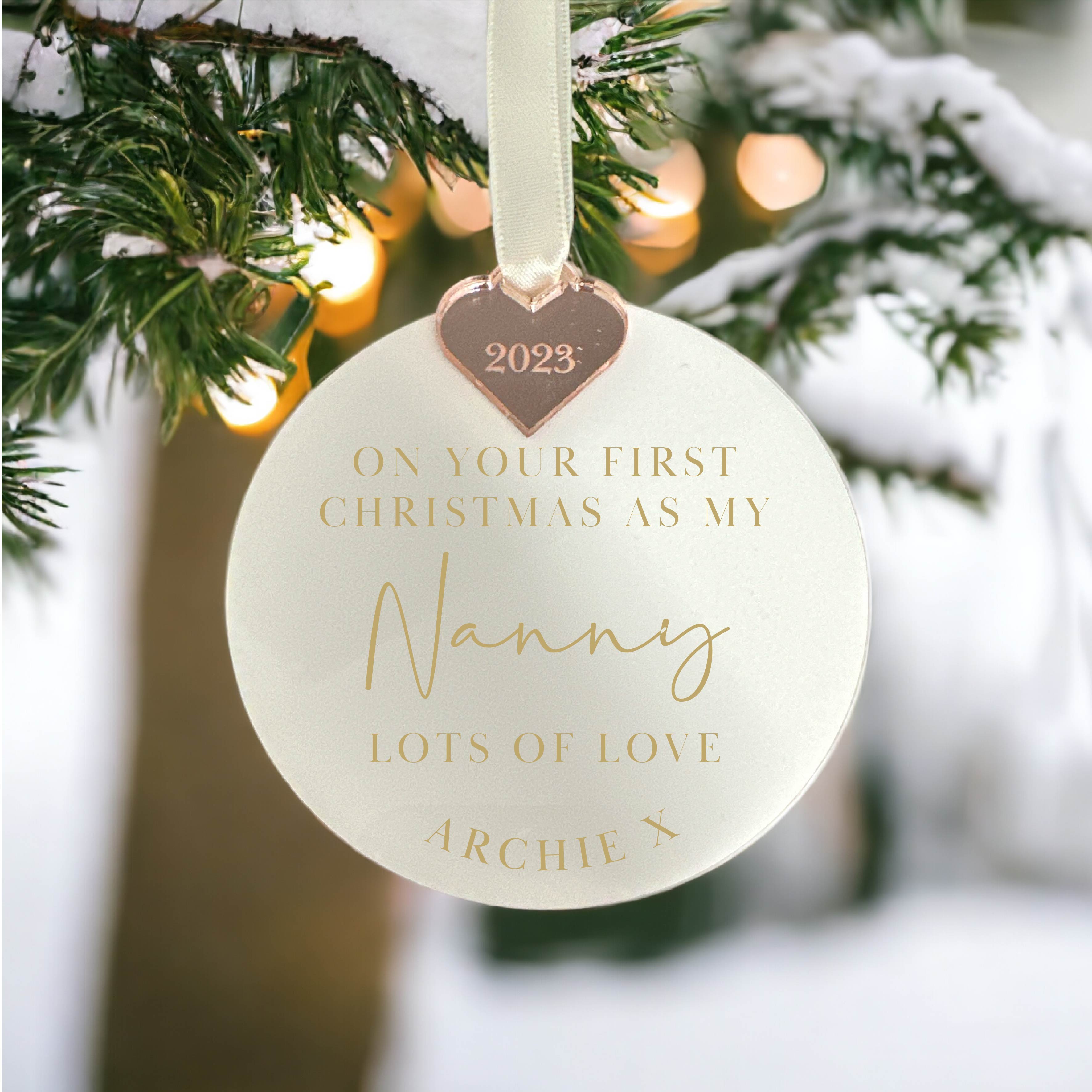 Personalised First Christmas As My Nanny Gift